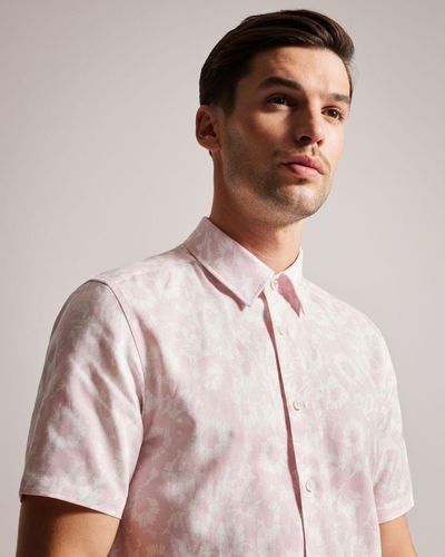 Pink Ted Baker Shirts for Men | Lyst