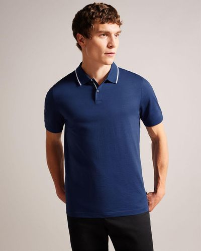 Ted Baker Short Sleeve Polo Shirt - Blue