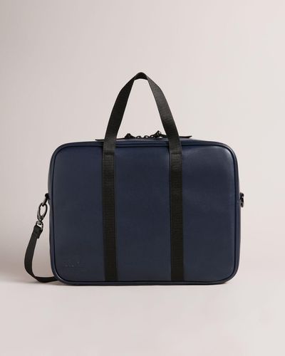 Ted Baker Recycled Pu Document Bag - Blue