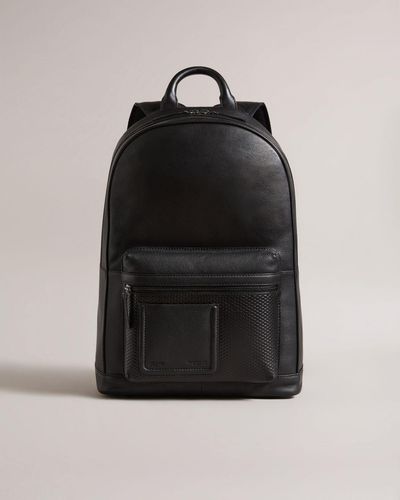 Ted Baker Textured Leather Backpack - Black