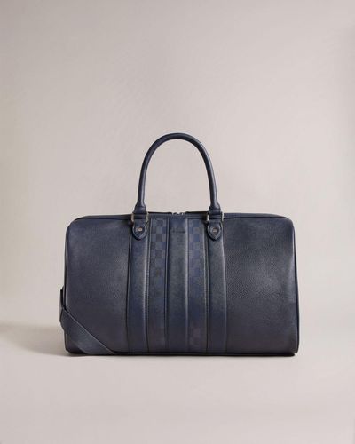 Ted Baker House Check Pu Holdall - Blue
