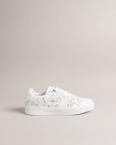 Ted Baker Embroidered Cupsole Sneaker - Natural