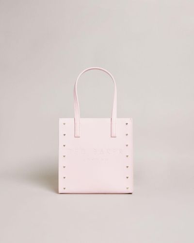 Ted Baker Stocon Heart Studded Small Icon Tote Bag - Pink