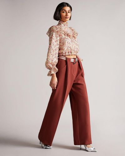 Buy Ted Baker Women Lilac Myyiat Slim Trousers Online  881308  The  Collective