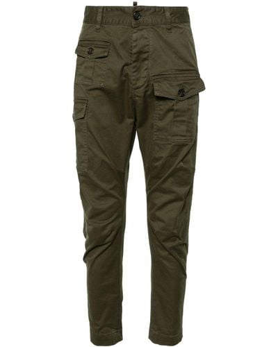 DSquared² Cotton Cargo Trousers - Green