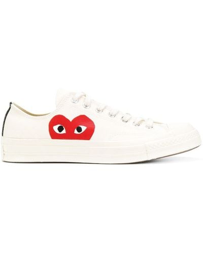 COMME DES GARÇONS PLAY X Converse Red Heart Chuck Taylor '70 Low Trainers - White