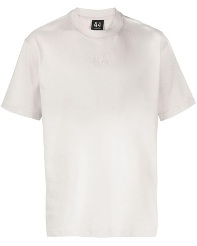 44 Label Group Logo-embroidered Cotton T-shirt - White