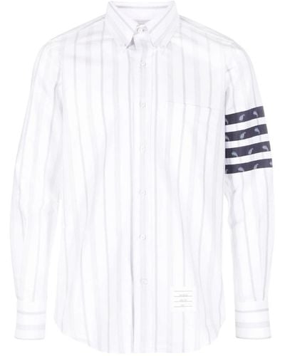 Thom Browne Camicia In Cotone - Bianco