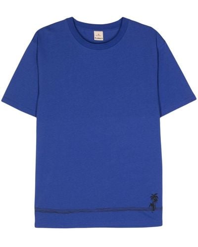Peuterey Lapoint Palm Reg Cotton T-shirt - Blue