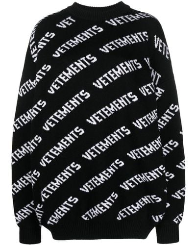 Vetements Wool Sweatshirt - Black