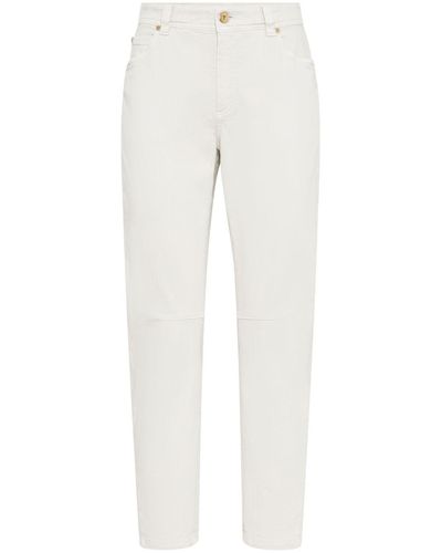Brunello Cucinelli Denim Trousers - White