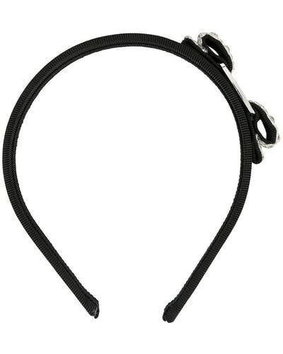 Ferragamo Vara Sequined Bow Headband - Black