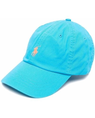 Polo Ralph Lauren Light Baseball Hat With Contrasting Pony - Blue