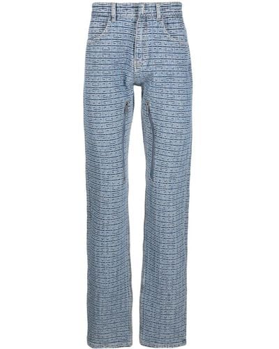 Givenchy Straight Fit Denim Cotton Jeans - Blue