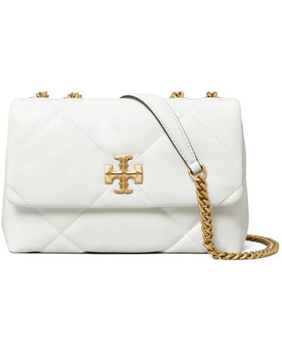 Tory Burch Small Kira Diamond Quilt Convertible Shoulder Bag - White