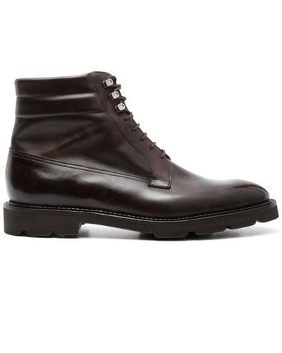 John Lobb Alder Leather Lace-up Boots - Black