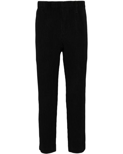 Homme Plissé Issey Miyake Basics Trousers Clothing - Black