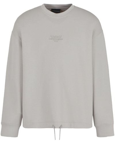 Emporio Armani Logo Cotton Sweatshirt - Grey