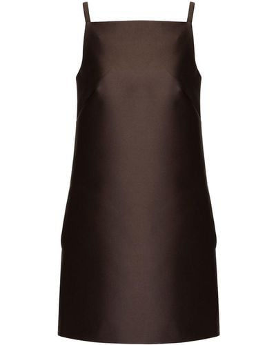 Valentino Silk Mini Dress - Brown