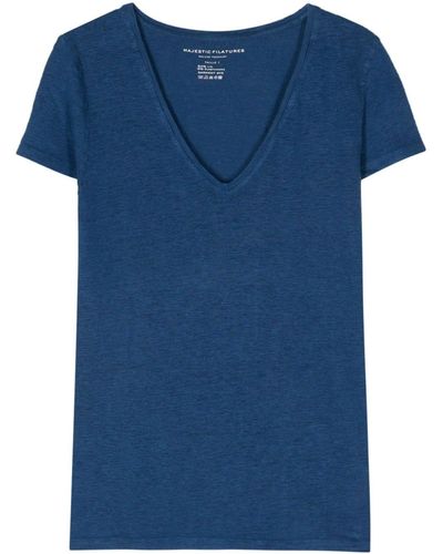 Majestic Linen T-shirt - Blue