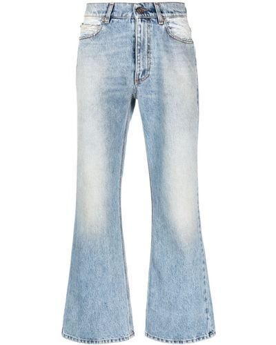ERL Jeans Con Patchwork In Denim - Blu