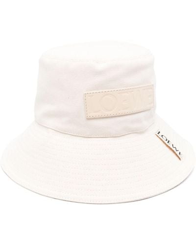 Loewe-Paulas Ibiza Logo Fisherman Hat - White