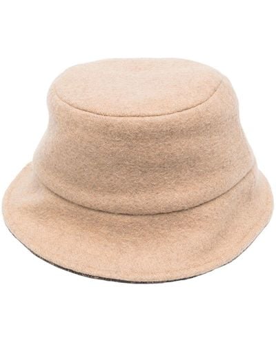 Fendi Felted Wool-silk Bucket Hat - Natural