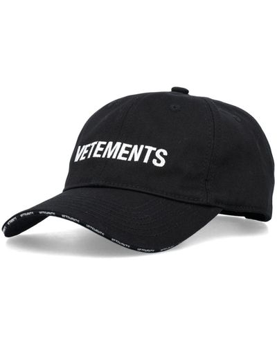 Vetements Logo-embroidered Baseball Cap - Black