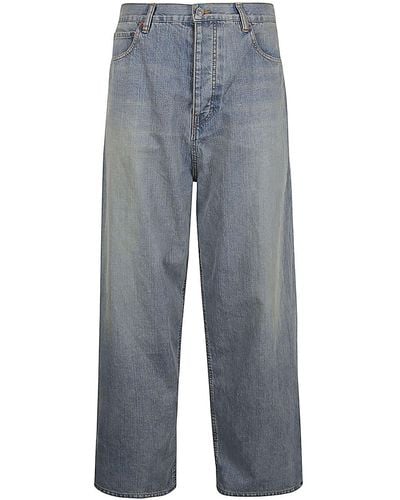 Balenciaga Waterproof Cotton Jeans - Blue