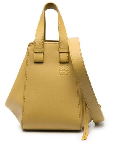 Loewe Compact Hammock Leather Handbag - Yellow