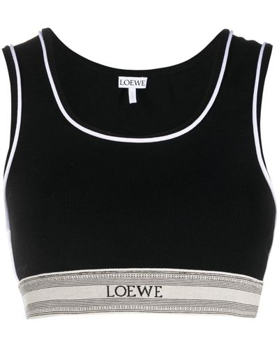 Loewe Logo Bra Top - Black