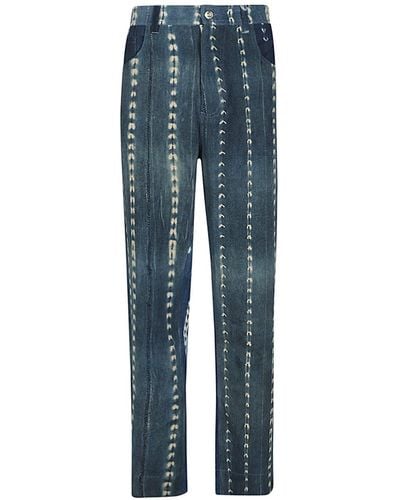 Wales Bonner Jeans miles tie-dye in denim - Blu