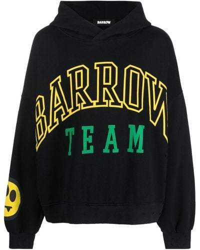 Barrow Logo-stamp Cotton Hoodie - Black