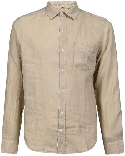 Edmmond Studios Linen Long Sleeve Shirt - Natural