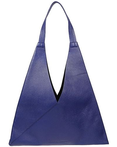 Liviana Conti Leather Shoulder Bag - Blue