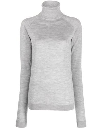 ARMARIUM Wool And Cashmere Blend High Neck Sweater - Grey
