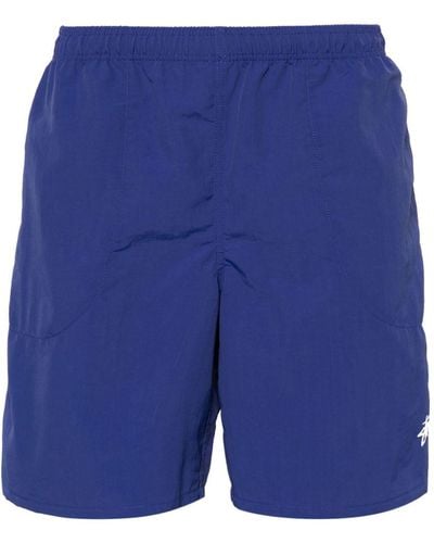 Stussy Logo Nylon Shorts - Blue