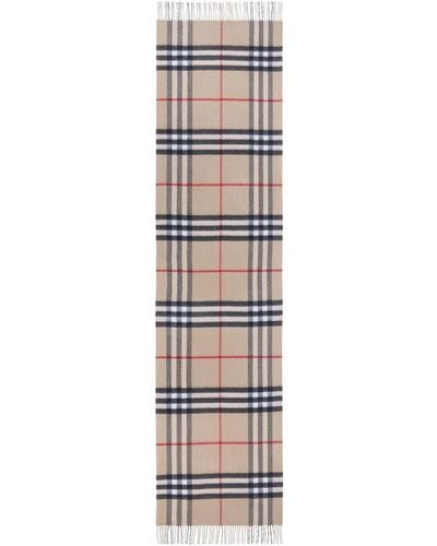 Burberry Giant Check Cashmere Scarf - Gray