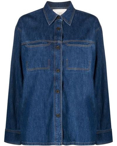 Studio Nicholson Button-fastening Denim Shirt - Blue