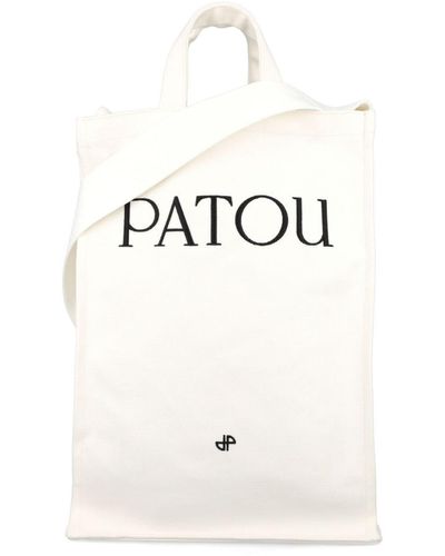 Patou Shoulder Bag With Logo - White