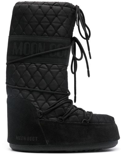 Moon Boot Icon Quilted Boots - Black