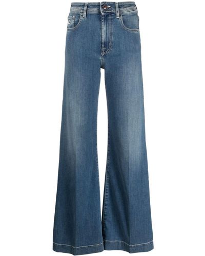 Jacob Cohen Jackie Wide Leg Denim Jeans - Blue