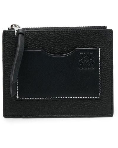 Loewe Leather Large Card Holder - Black