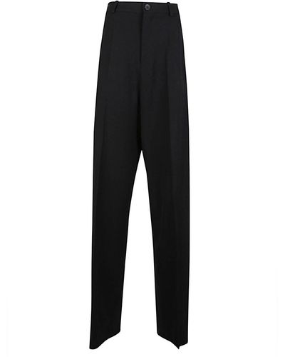 Balenciaga Wool Tailored Pants - Black