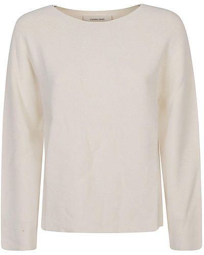 Liviana Conti Crewneck Sweater - White