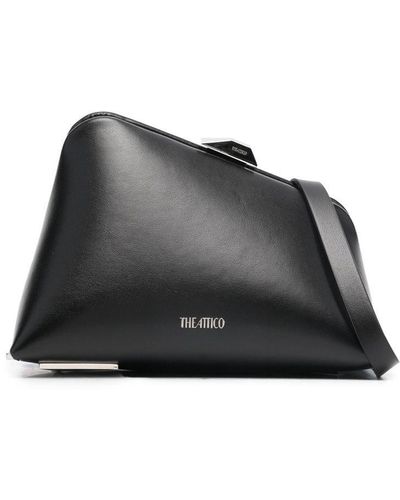 The Attico Midnight Leather Clutch Bag - Black