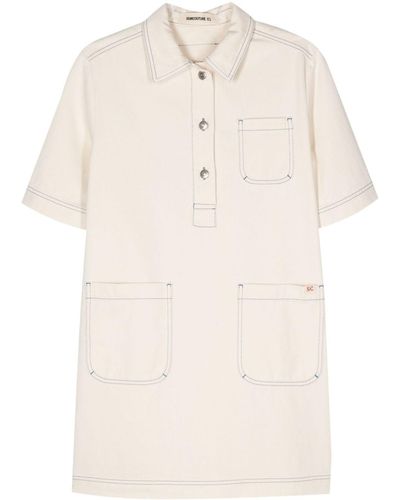 Semicouture Luigina Cotton Shirt Dress - Natural