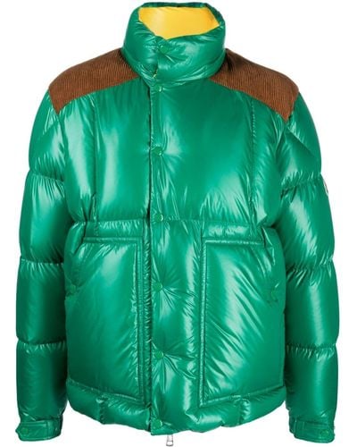 Moncler Ain Panelled Puffer Jacket - Green