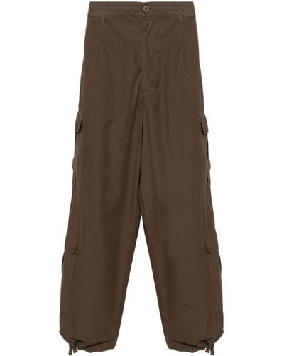 Emporio Armani Cotton Cargo Pants - Brown