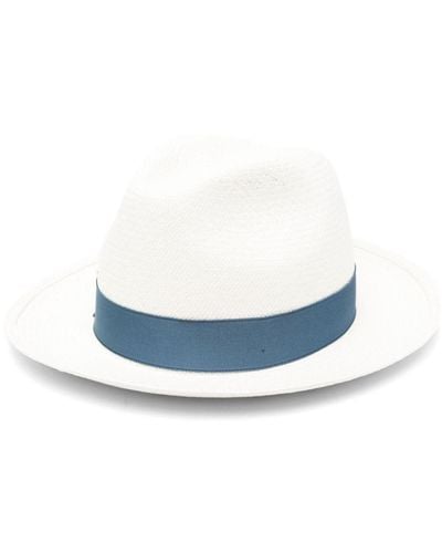Borsalino Monica Straw Panama Hat - Blue